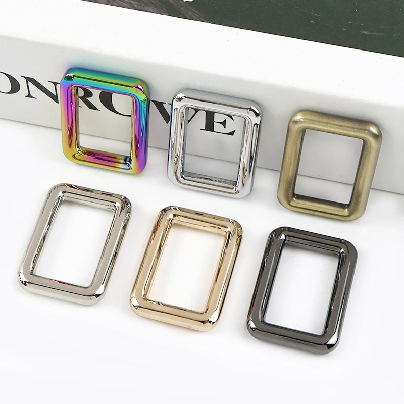 

10/20Pcs 15-38mm Metal Square Buckle Adjustable Belt Buckles Bag Strap Connect Clasp Rectangular Ring DIY Hardware Accessories
