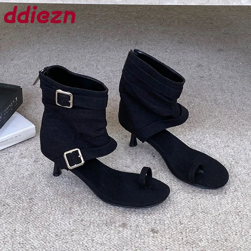 

Женская обувь на низком каблуке, сандалии с открытым носком, женские модные ботильоны с круглым носком, женские ботильоны с застежкой-молнией, обувь