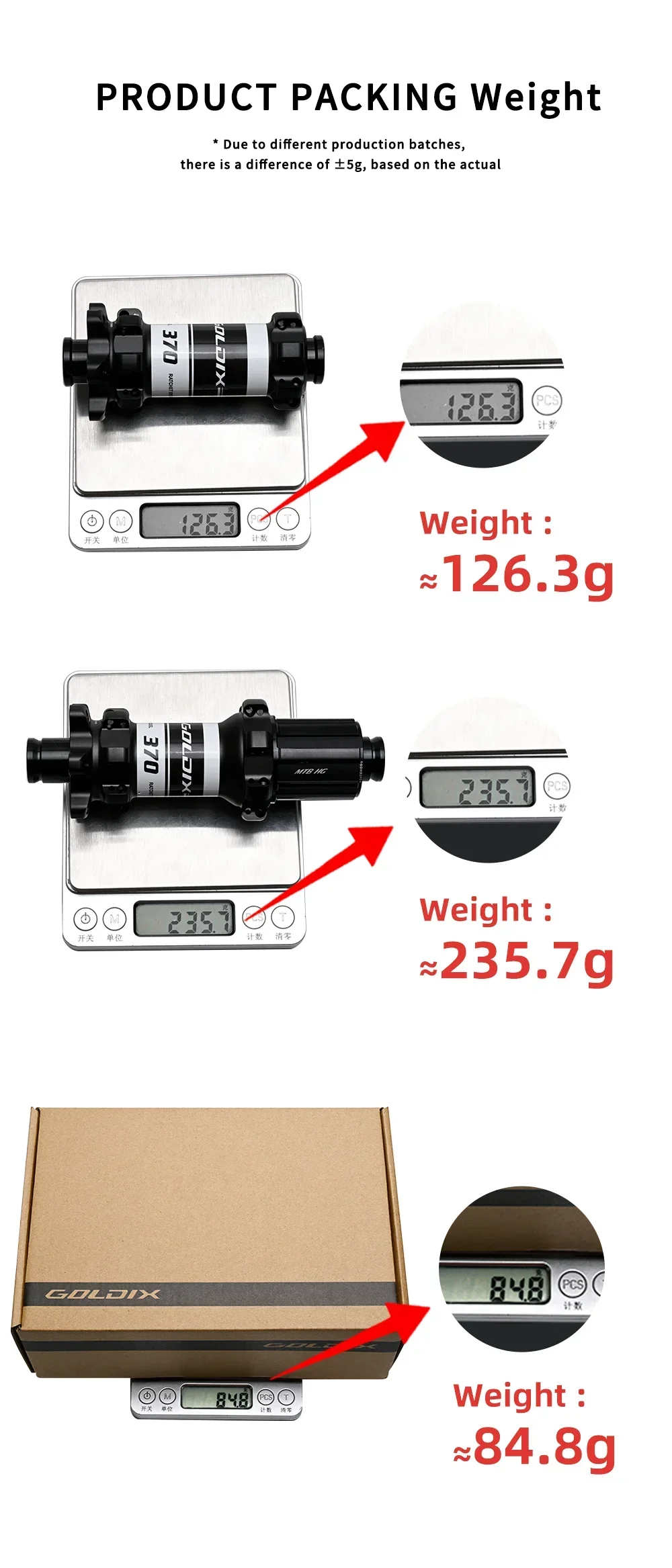 GOLDIX Mountainbike-Nabe, gedichtete Lager, Straight Pull, 24H, 6-Bolzen-Scheibenbremse, Ratchet 36T, BOOST MTB-Nabe für HG XD MS Freilauf. – Detail 10