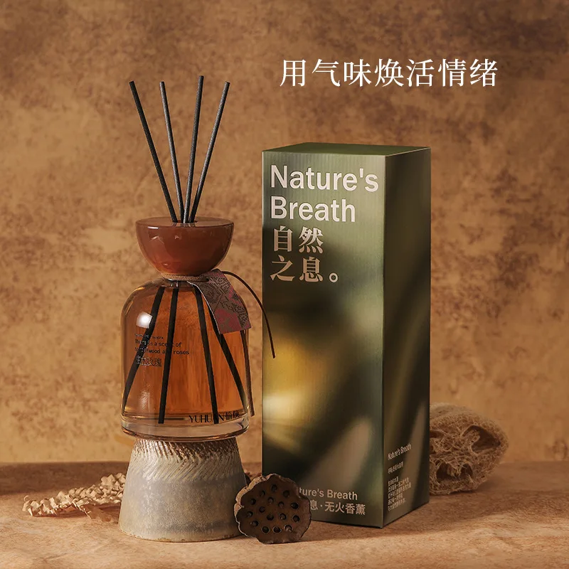 500ML fireless aromatherapy household living room indoor long-lasting fragrance high-end rattan aromatherapy hotel fresh ornamen