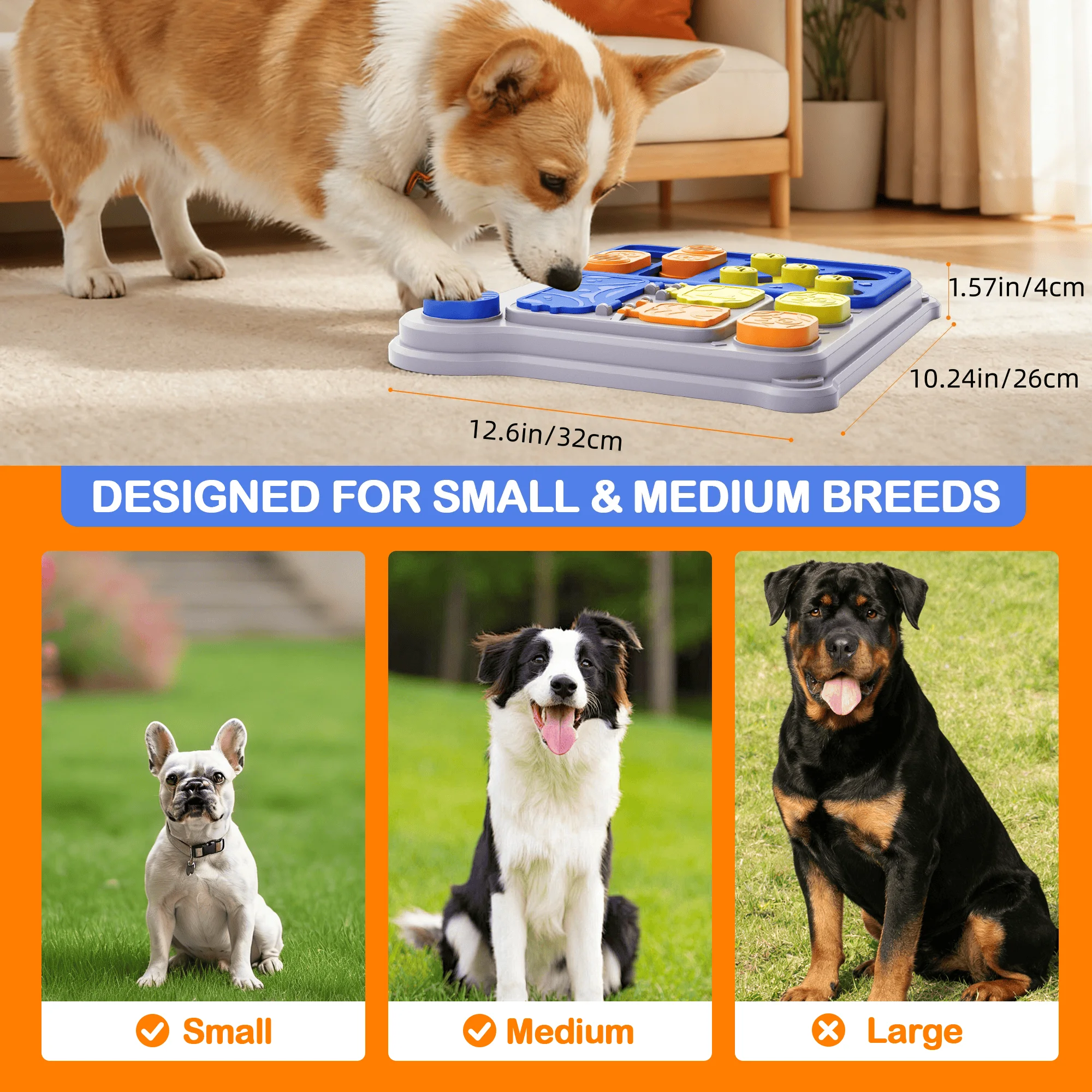 Single Pack Dog Toys for Small Medium Large Dogs, Slow Feeder Food Hiding Bowl, Anti-boredom Training & Interactive Feeding Toy