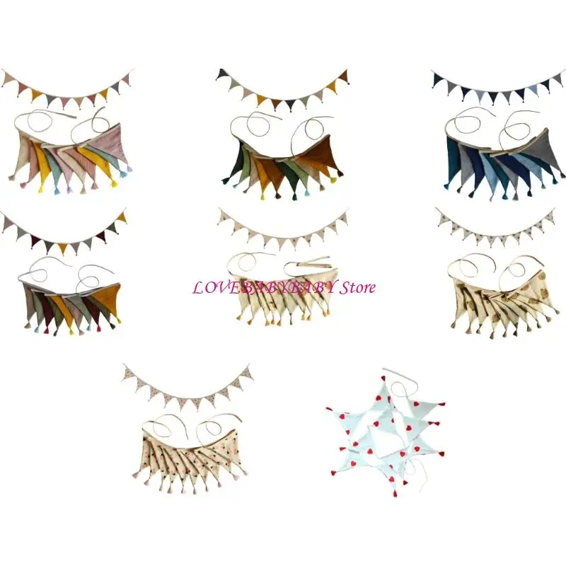 

Мягкие питомники баньки винтажные вымпелы для детской фотографии с кисточками 4XB