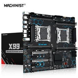 MACHINIST-placa base de doble CPU X99 LGA 2011-3, compatible con procesador Dual Xeon SSD NVME M.2, ranura 8 DDR4 RAM MAX 256G USB3.0 X99 MD8