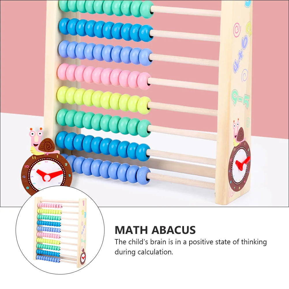 Boulier mathématique multifonctionnel en bois, cadre de boulier éducatif, planche à dessin pour enfants, outils d'apprentissage des couleurs, 1 pièces