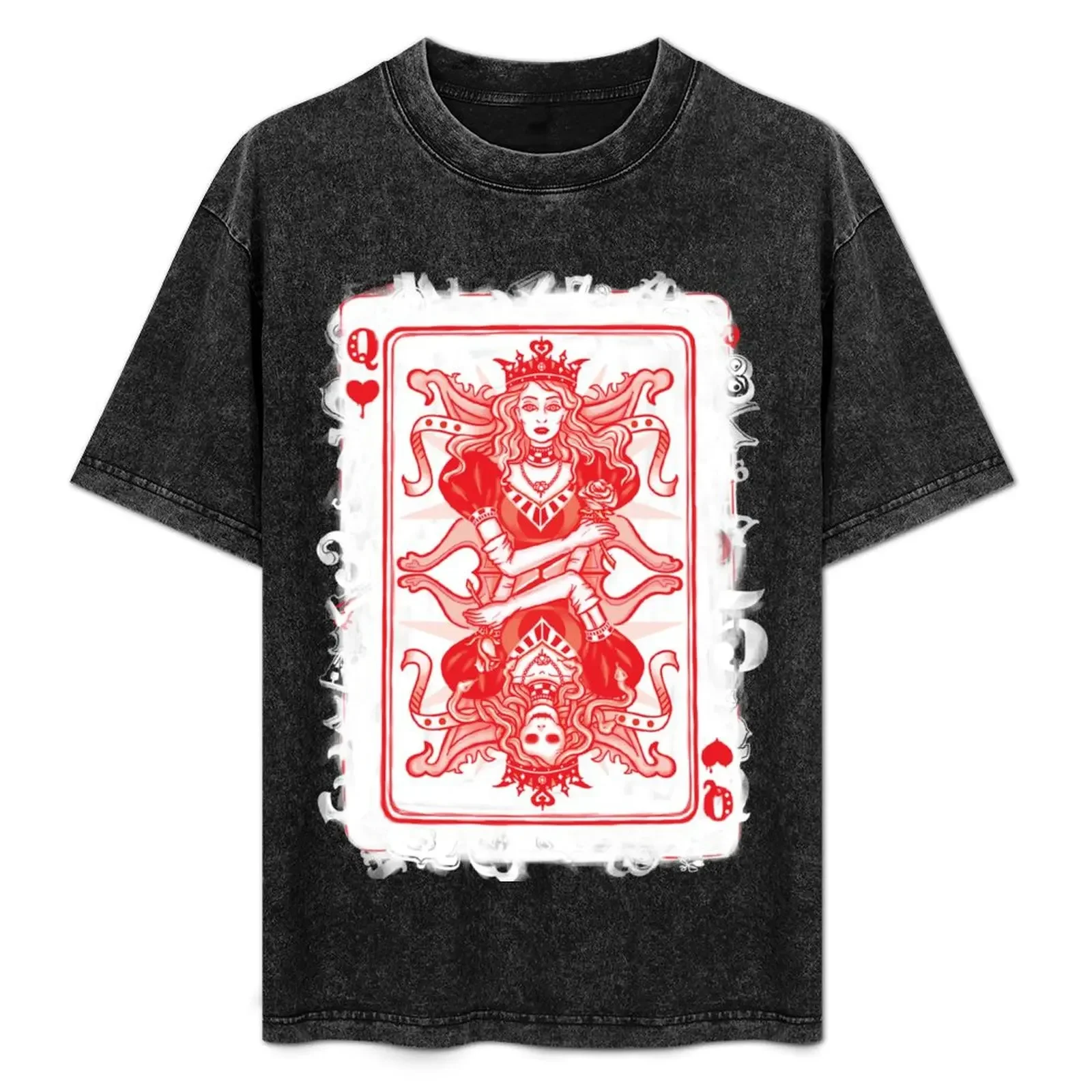 

Queens of Heart, poker card. T-Shirt anime tshirt oversizeds oversize t-shirts man hippie clothes men clothing
