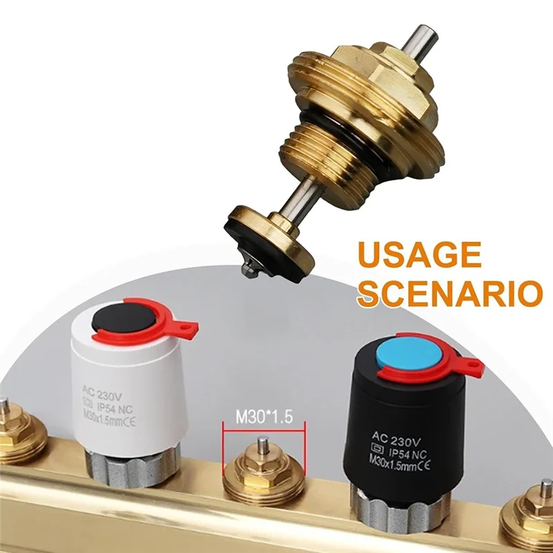 

ABSE-3/8-дюймовая вставка клапана с обратным штифтом M30 X 1,5 для привода UFH, распределитель подогрева пола (3/8)