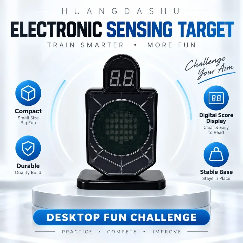 Huangdashu Electronic Sensing Target with Digital Score Display Desktop Leisure Game Accessory