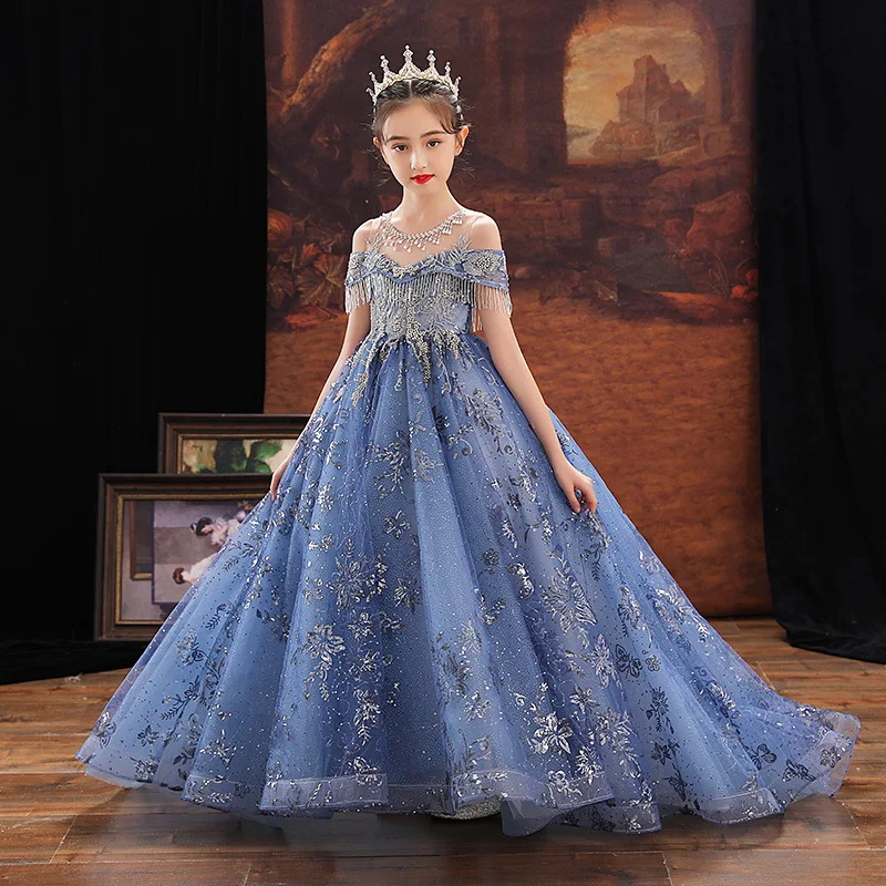 Christening Dress Girl Children\'s Party Dress Kids Dresses for Girls From 8 to 12 Years Old Elegant Baby Kid Prom Luxury 14