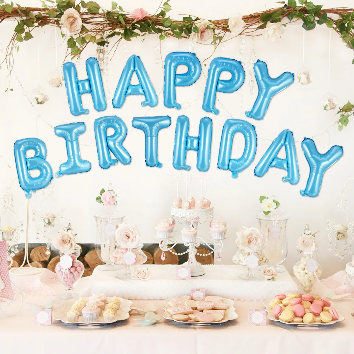 

Happy Birthday Balloon Set Heart Shaped Number Emulsion Foil Kids Party Decorations Photo Shoot Balloons Easy Setup Long Use