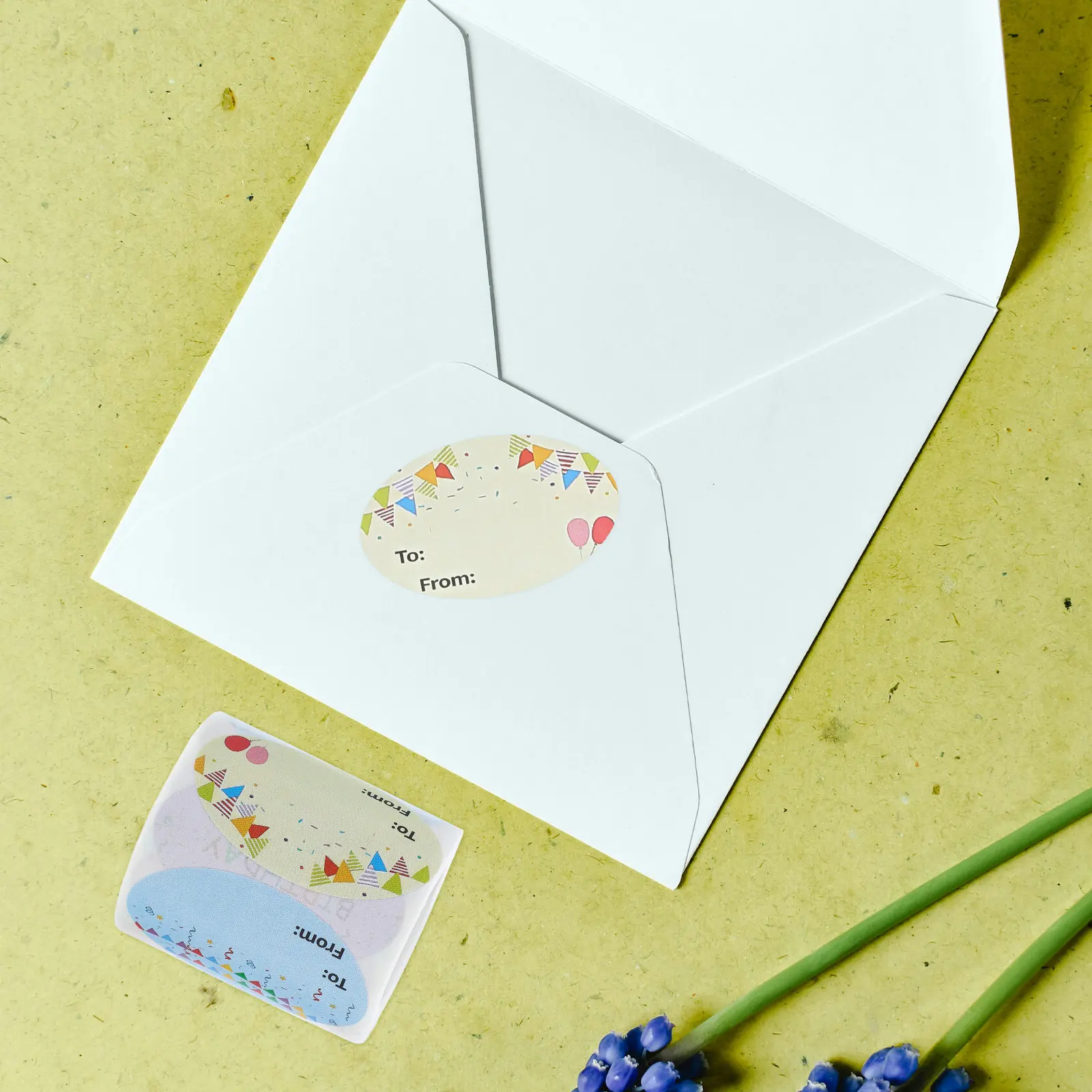 Happy Birthday Stickers Collection Multi Pattern Colorful Adhesive Labels for Envelopes Birthday Cards Wrapping Stationery Party