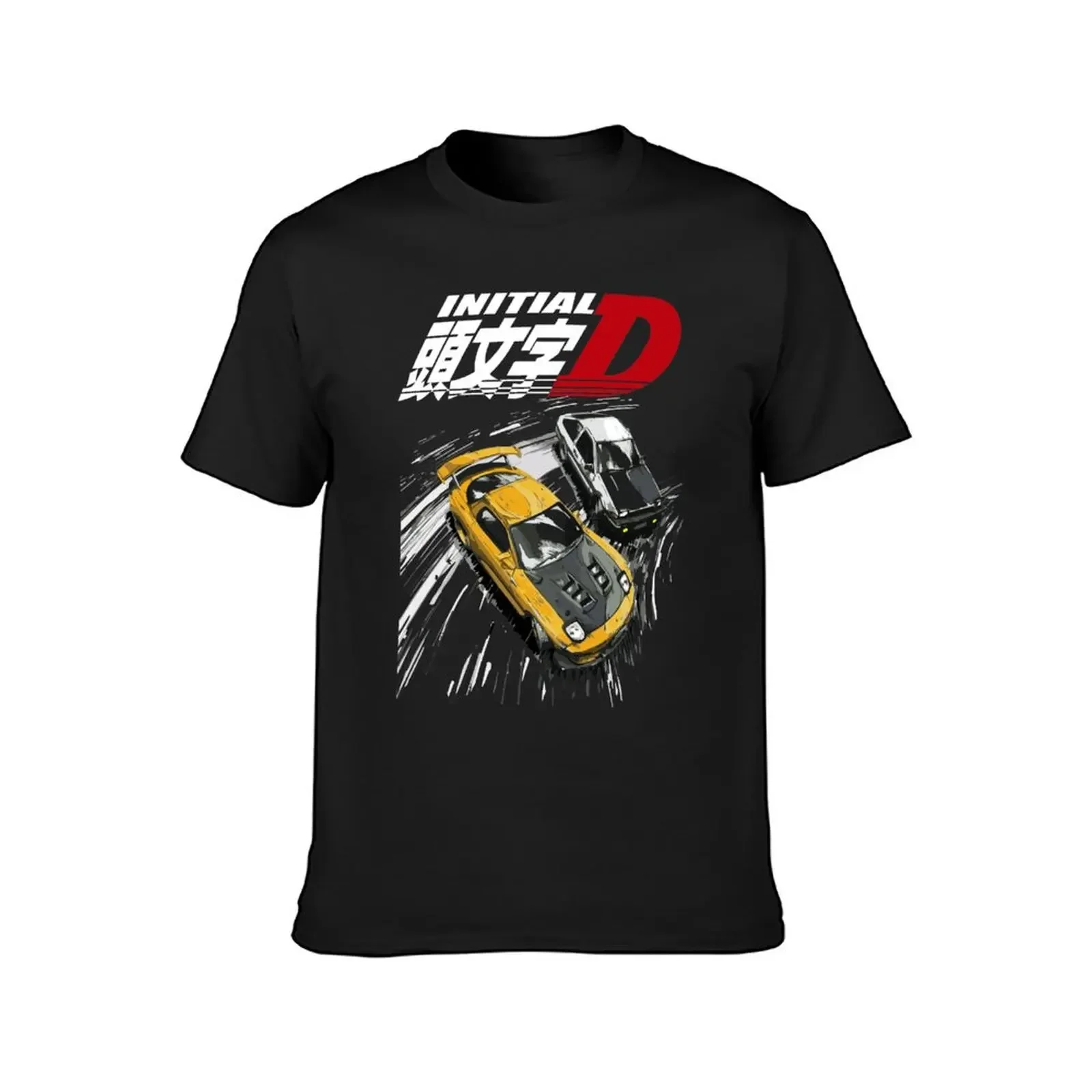 Initial D - Mountain Drift Racing Tandem AE86 vs FD rx-7 T-Shirt blanks kawaii clothes Short sleeve tee sweat shirts, men