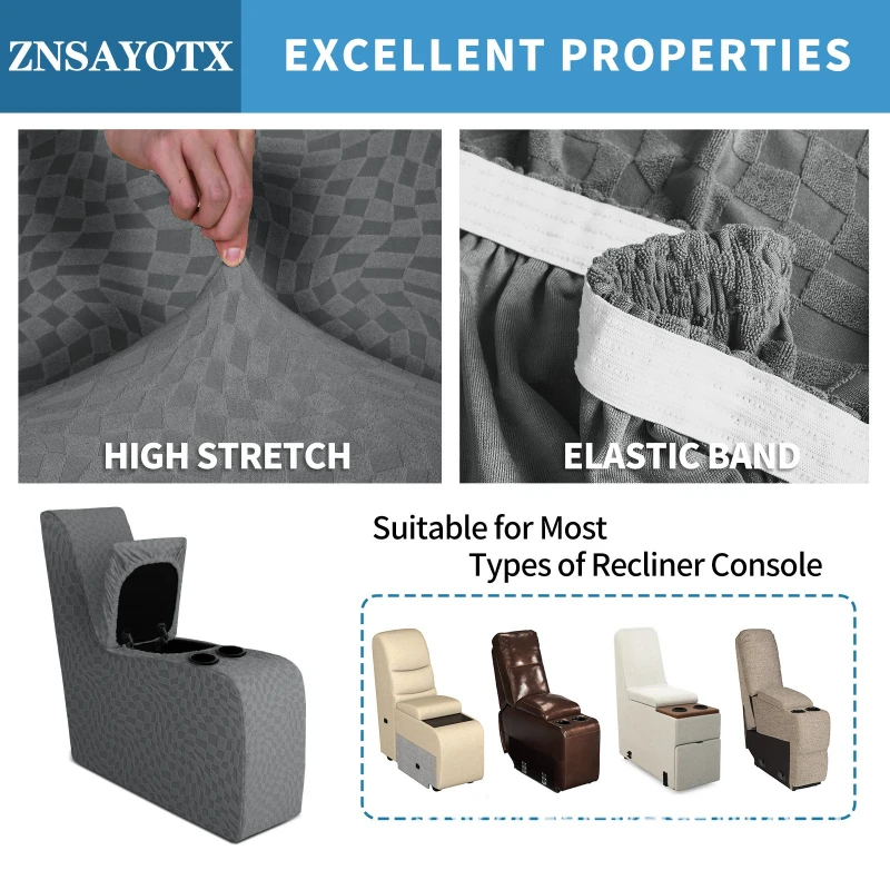 2Seat Waterproof Recliner Sofa Cover Stretch Full Coverage Cheviot Slipcover Anti Scratch Pet Proof Couch Protector Home