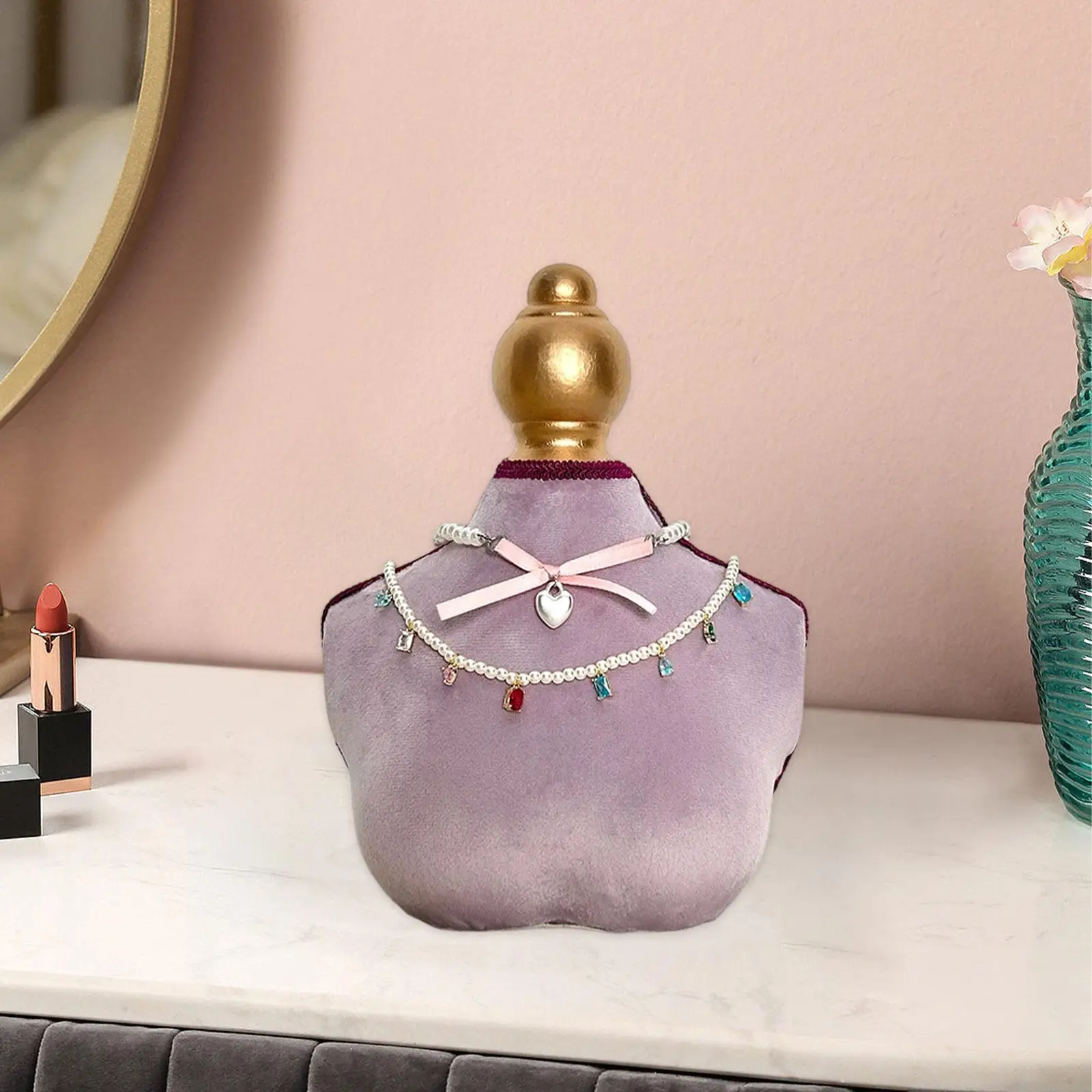 

Bust Necklace Display Stand Chain Jewelry Bust Holder Organizer Stable for Women Fashion for Dresser Selling Malls Tabletop