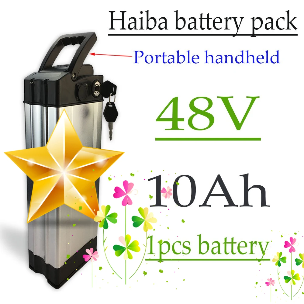 

AIMJIN High power li-ion battery pack 48V long-lasting battery life of 10Ah and large capacity suitable for Haiba portable ha