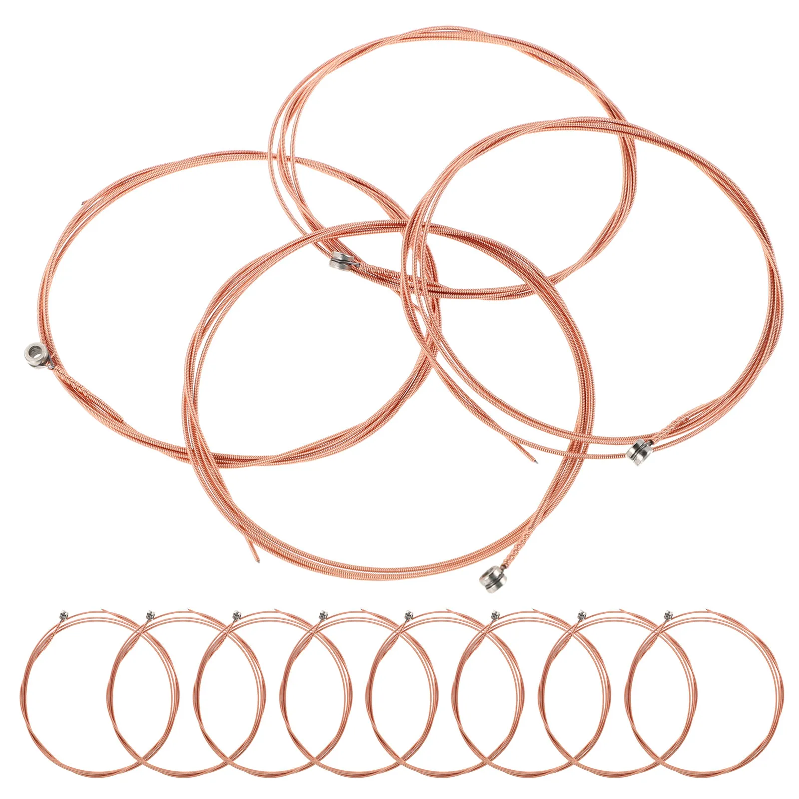 

12Pcs Guitar Strings Acoustic Set Steel Material for Clear Bright Tone Long-Lasting Durability Folk Music Performance