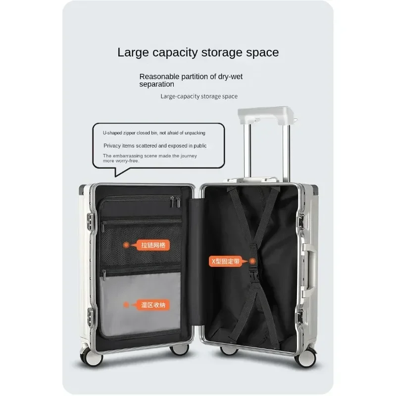 Nieuwe 18Inch Bagage Hoge Kwaliteit Uitbreidbare Oxford Doek Trolley Case Mute Universele Instapdoos Rollende Koffer