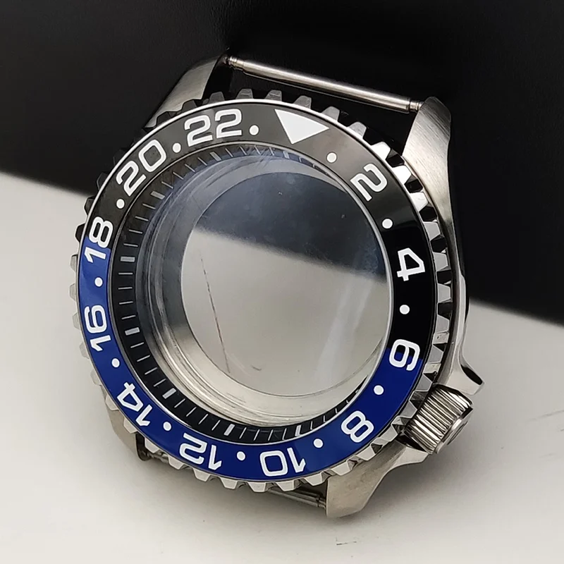 

42mm NH35 Watch Case Transparent Back Cover Fit for SK007 SKX009 Replace NH35 NH36 Movement Sapphire Crystal Glass Watch Cases