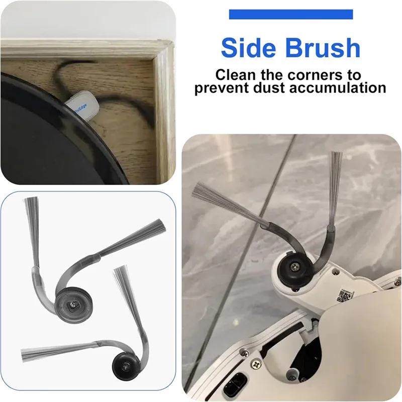 Replacement Part 10R Robot Vacuum Main Brush,Side Brushes,HEPA Filters,Mop Pads, Dust Bags