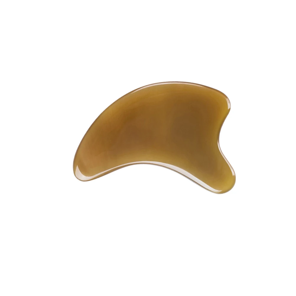 

Horn Scraping Massage Tool Natural Ox Horn Compact Face Neck Massager Guasha Board Beauty Tool Travel Use