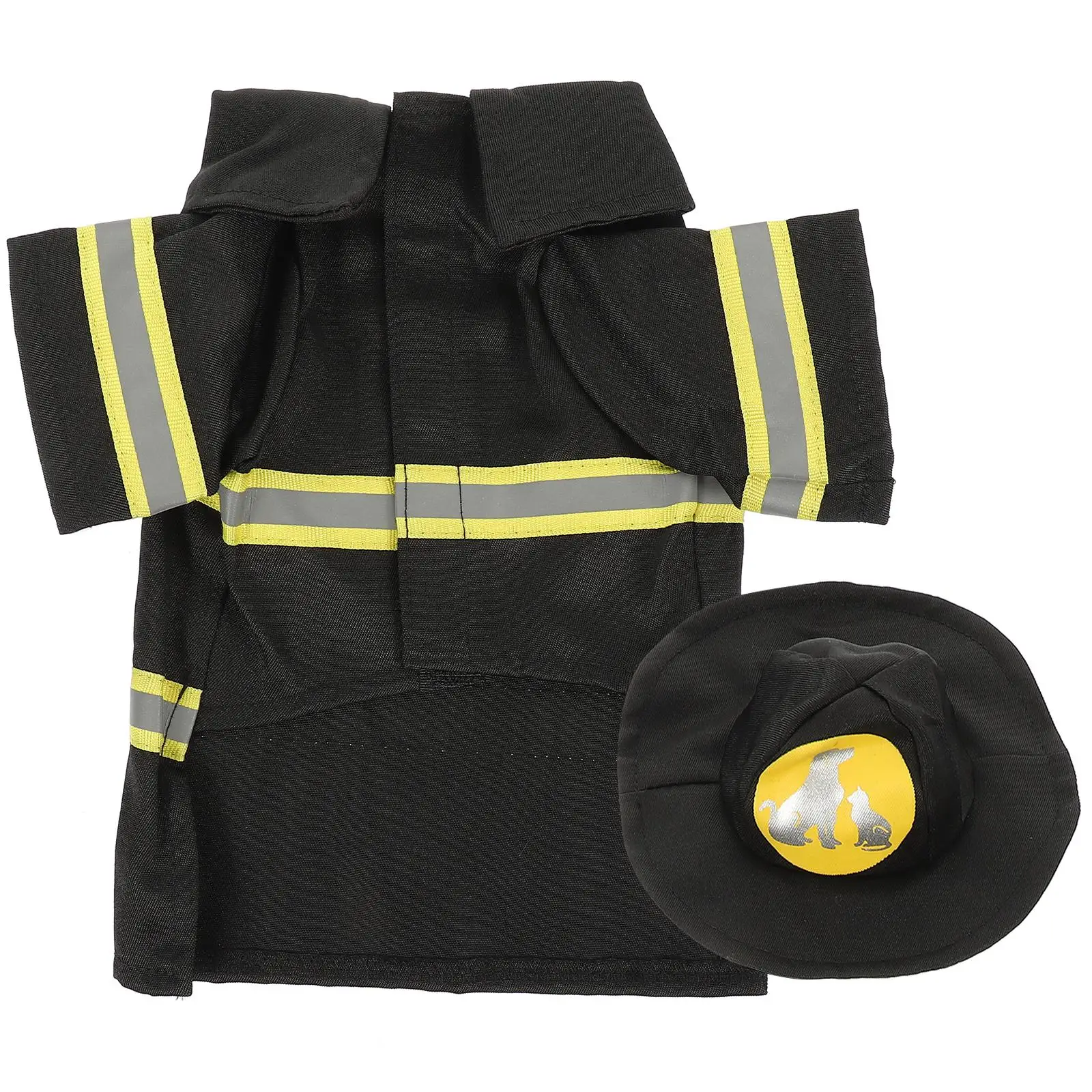 

Pet Firefighter Uniform Dog Clothes Costume for Halloween Christmas Party Small Size Red Color Perfect Pet Wear Warmth