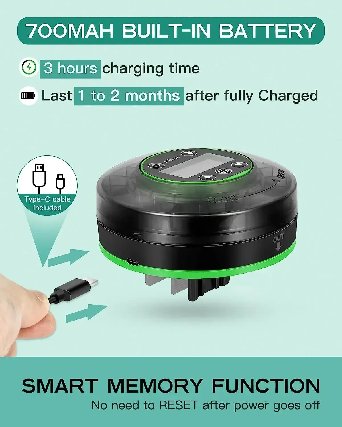 NEW Automatic Fish Feeder for Aquarium Automatic Food Dispenser with Timer Rechargeable Timer Feeder with USB Cable LCD Display