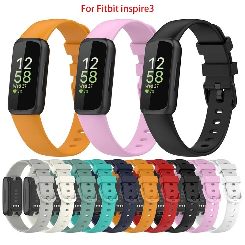 Watch Strap for Fitbit Inspire 3 Silicone Band Watchband Bracelet for Fitbit Inspire 3 Strap Wristband