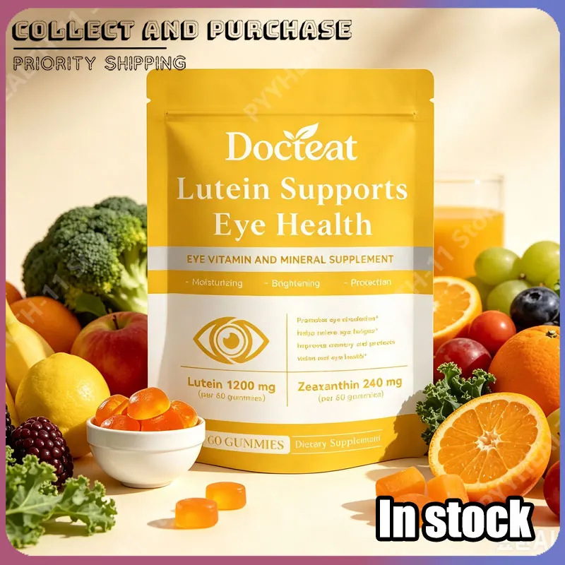 

Lutein Eye Care Gummies Docteat Zeaxanthin 240 Mg Vitamin and Mineral Moisturizing Brightening Daily Wellness 60 Count