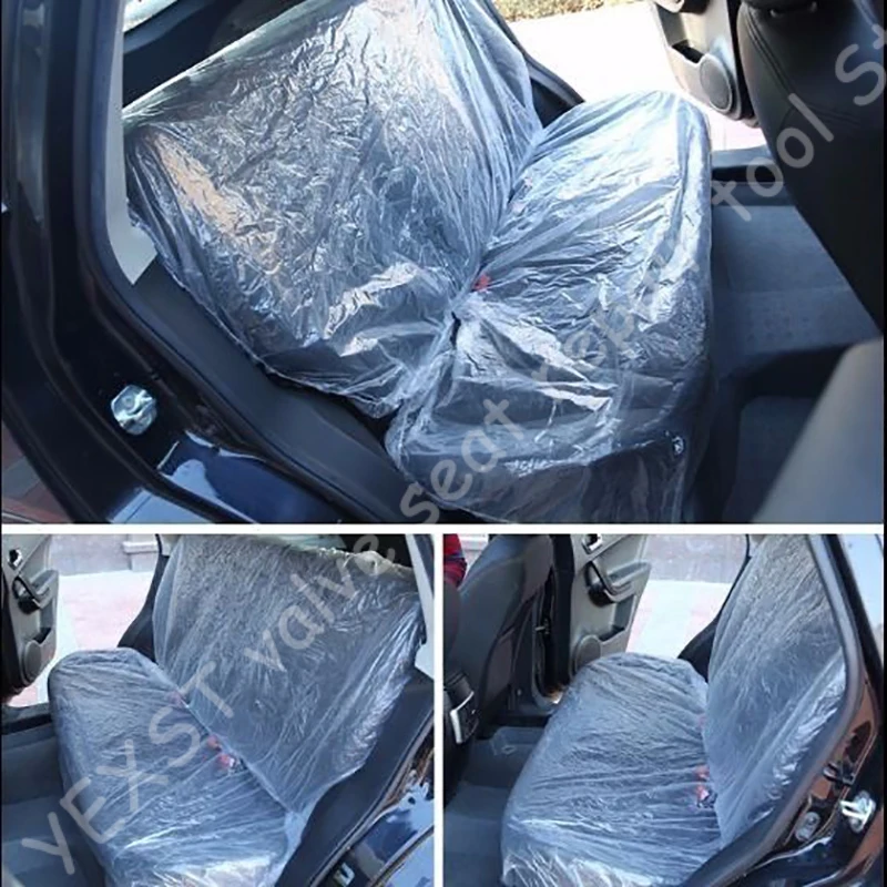 5 مجموعات من غطاء مقعد السيارة الناعم القابل للتصرف، غطاء حماية بلاستيكي عالمي مقاوم للماء للعناية بالجمال وإصلاح الجمال #6