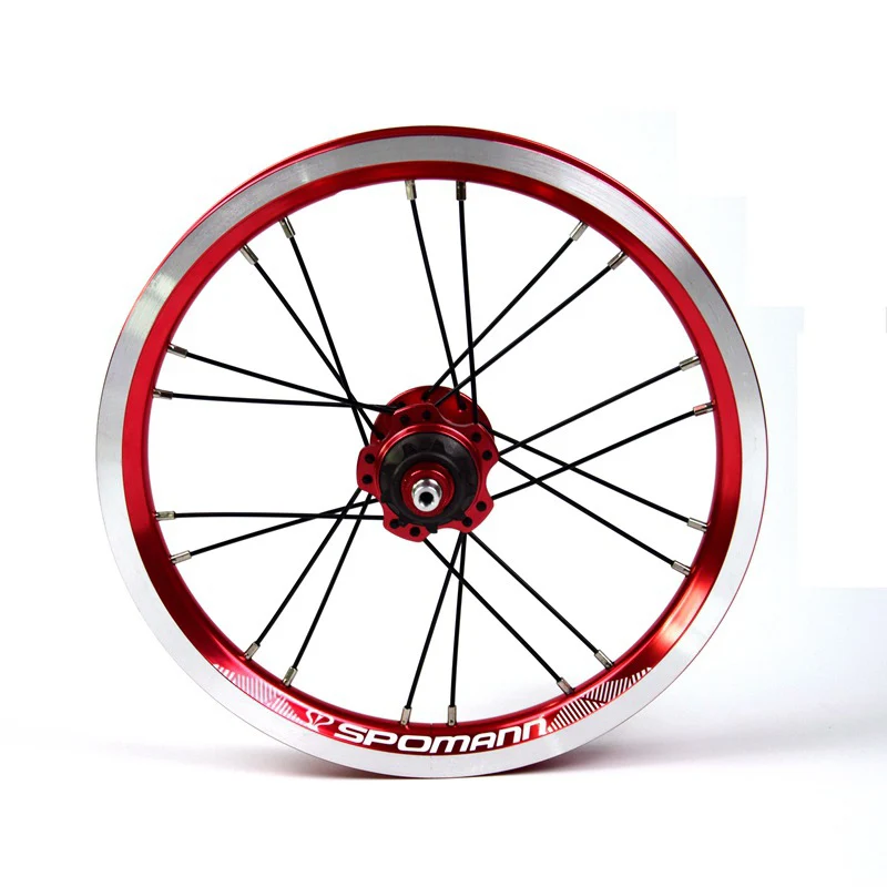 14 Inch Folding Bike Wheelset Alloy Front 74mm Rear 85mm 9T Single Speed V brake Wheel Set Front/Rear 16/20holes BMX wheel set