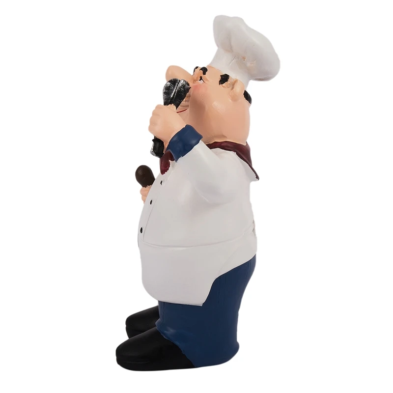 

INW-0eRetro Chef Model Ornaments Resin Crafts Mini Chef Figurines Home Kitchen Restaurant Bar Coffee