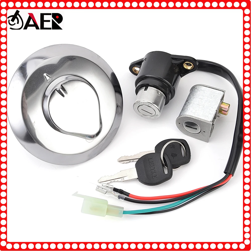 Motorcycle Ignition Switch Locks Fuel Gas Tank Cap Key Set for Honda CM125 CM 125 1987-1999 1998 1997 1996 1995 1994 1993 1992