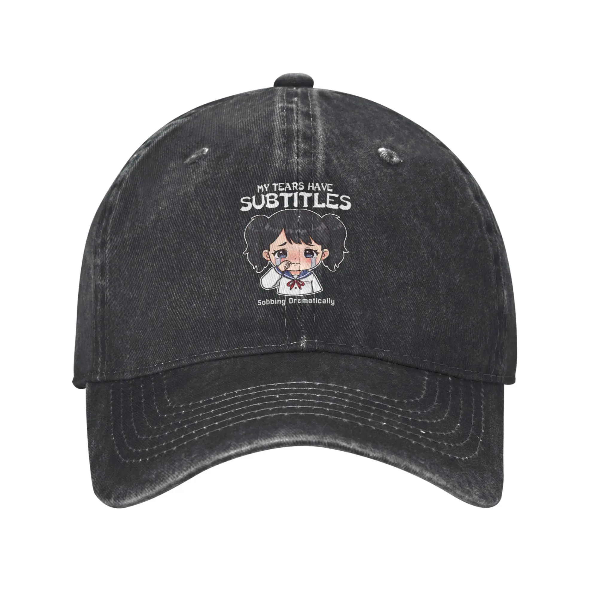 MY TEARS HAVE SUBTITLES - ANIME GIFT Fashion Baseball Cap  Retro Women's Sun Hat  Camping Women's Sun Hat