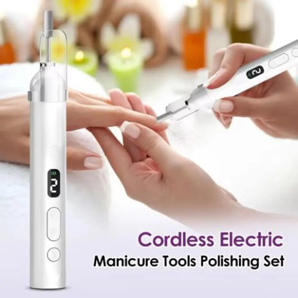 

Handheld Electric Nail Polisher Rechargeable LCD Display Wireless Nail Dryer Fast Curing with UV Lamp