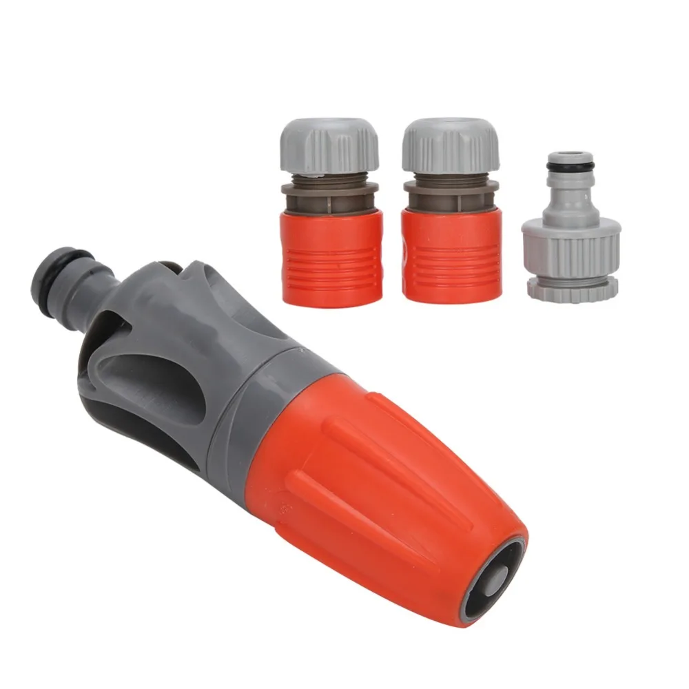 ABS + TPR Garden Hose Nozzle Anti-Slip 1/2 inch quick connector Hose Connector Kit adjustable Multi-Function Water Hose Sprayer
