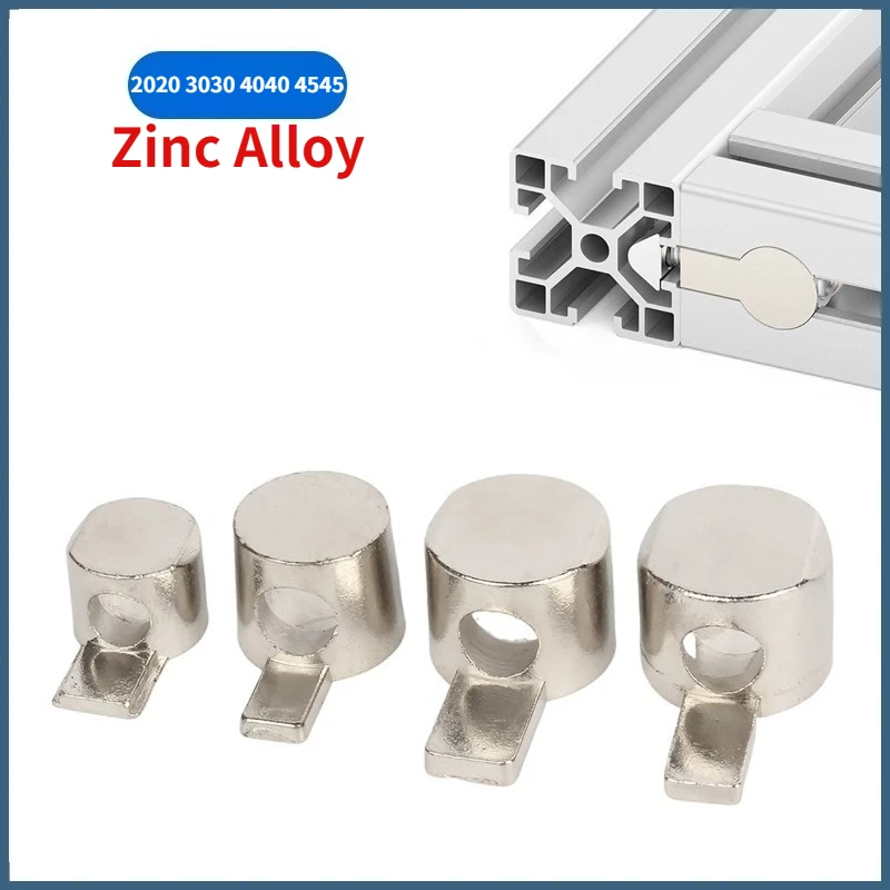 Zinc Alloy Nickel Plated 2020/3030/4040/4545 Series Aluminum Profile Accessories Whistle Butt Joint Connect Parts