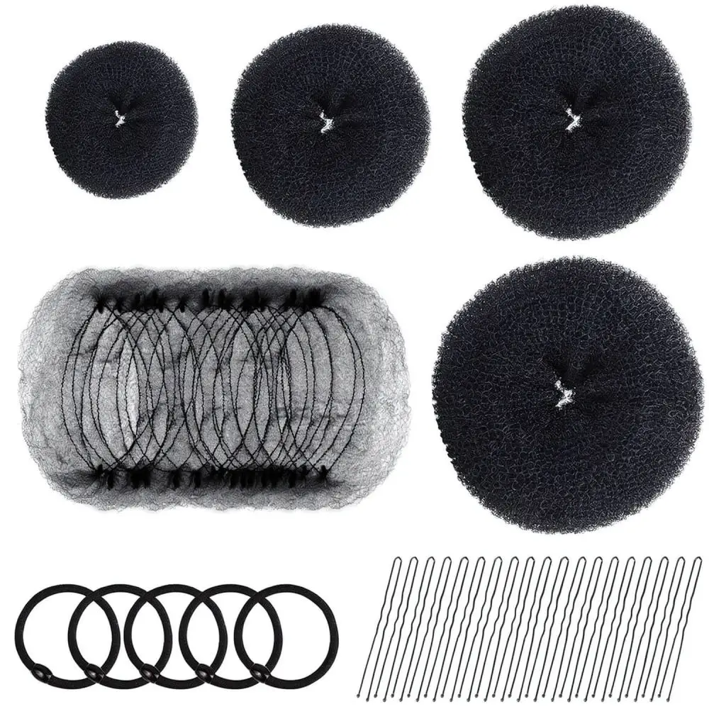 Beautiful Hair Styling Tool Donut Bun Maker Sponge Kit For Elegant Updo Braiding Accessories Women Wedding Fashion