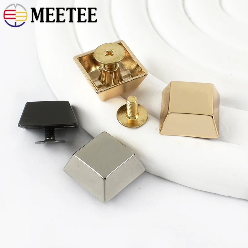30/50Pcs Metal Buckles Bags Bottom Rivets Screw Handbag Decorative Feet Nails Purse Studs Snap DIY Leather Craft Accessories