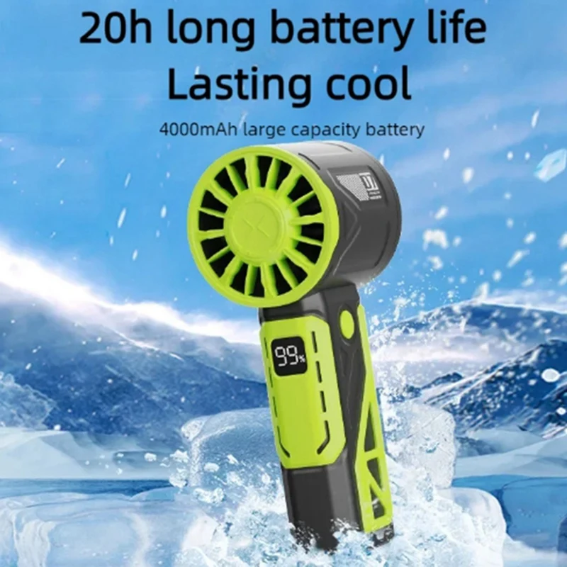 

Hand Fan Handheld High-Speed Fan, Turbo Violent Small Wind Cannon, Portable Outdoor Fan With Infinite Speed Control