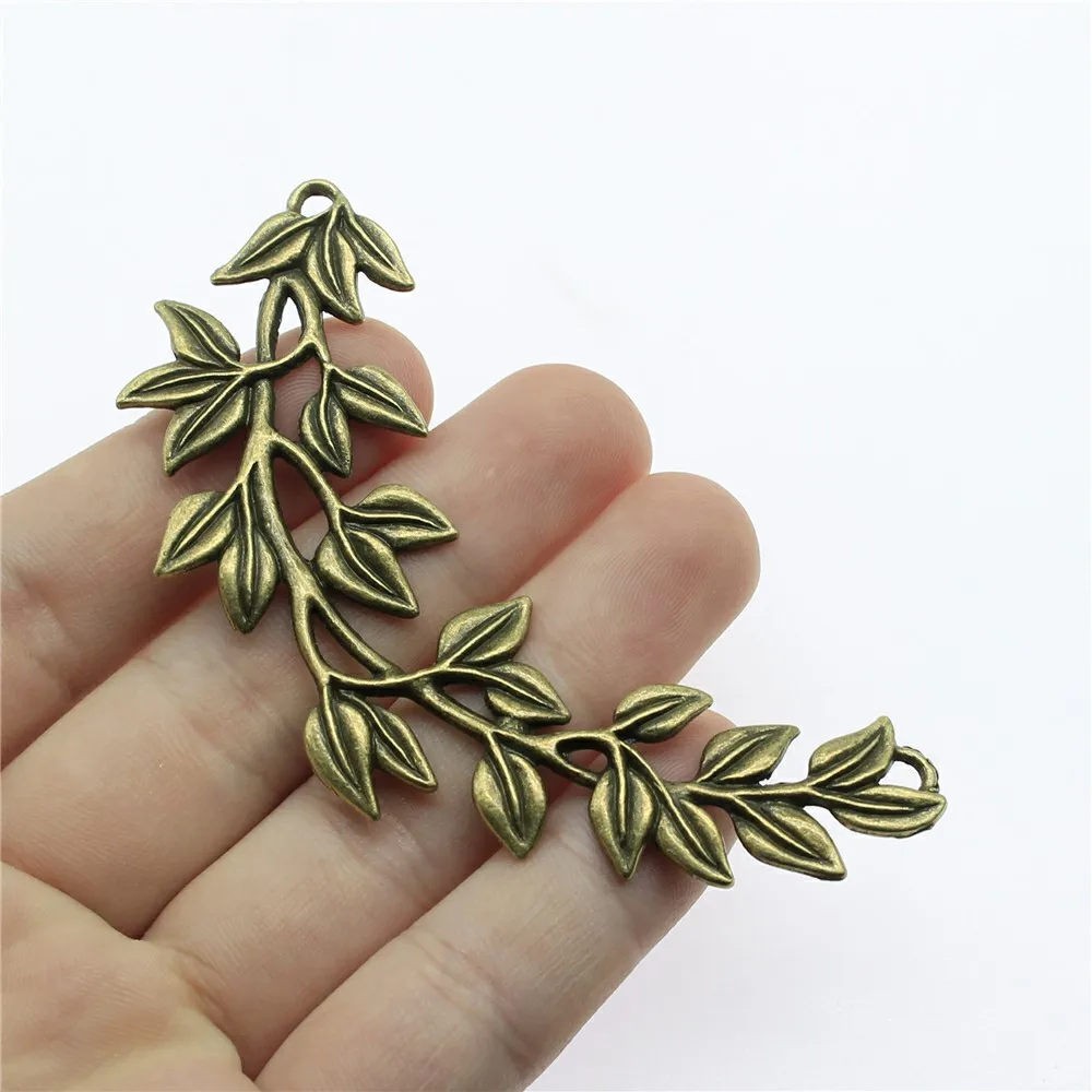 2pcs 87x38mm Pendant Branch Branch Leaf Charm Pendants For Jewelry Making Antique Silver Plated Big Branch Charm