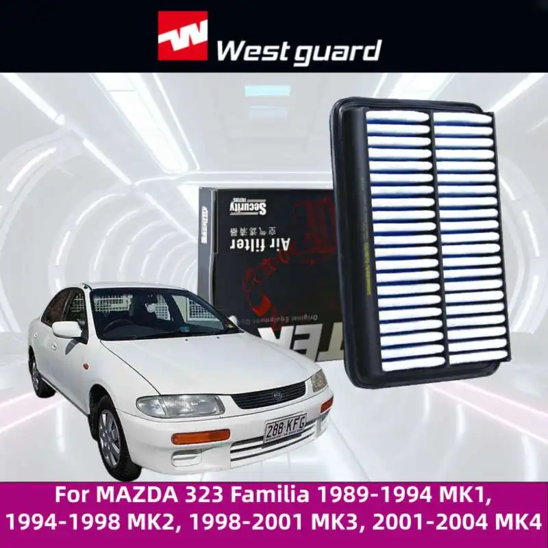 

For MAZDA 323 Familia 1989-1994 MK1, 1994-1998 MK2, 1998-2001 MK3, 2001-2004 MK4 WESTGUARD Air Filter Car Accessories B595-13Z40