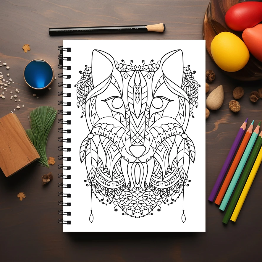 Primordial Beasts Coloring Book - 8.3x 11.2 Inch 22 Page Coloring Book - Helps Reduce Stress and Ease Emotions