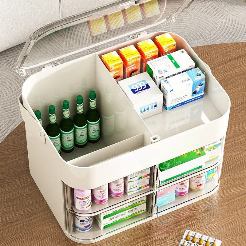 Medicine Box for Home Use Large Capacity Children\'s Medicine Multi Layer Medical Storage Box First Aid Box Small Medicine Box