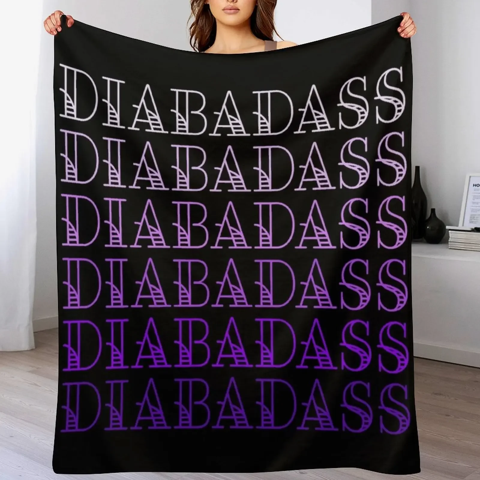 

Pink Diabadass Throw Blanket Travel Sofa Extra Large Throw Tourist Blankets