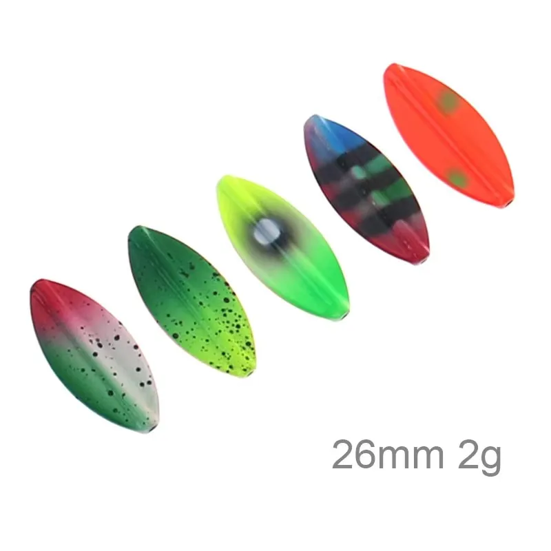 Metal Fishing Spoon 2g 26mm Inline Spoon UV Colors Trout Fishing Lures Slow Wobbling Freshwater Aritifical Spinner Bait