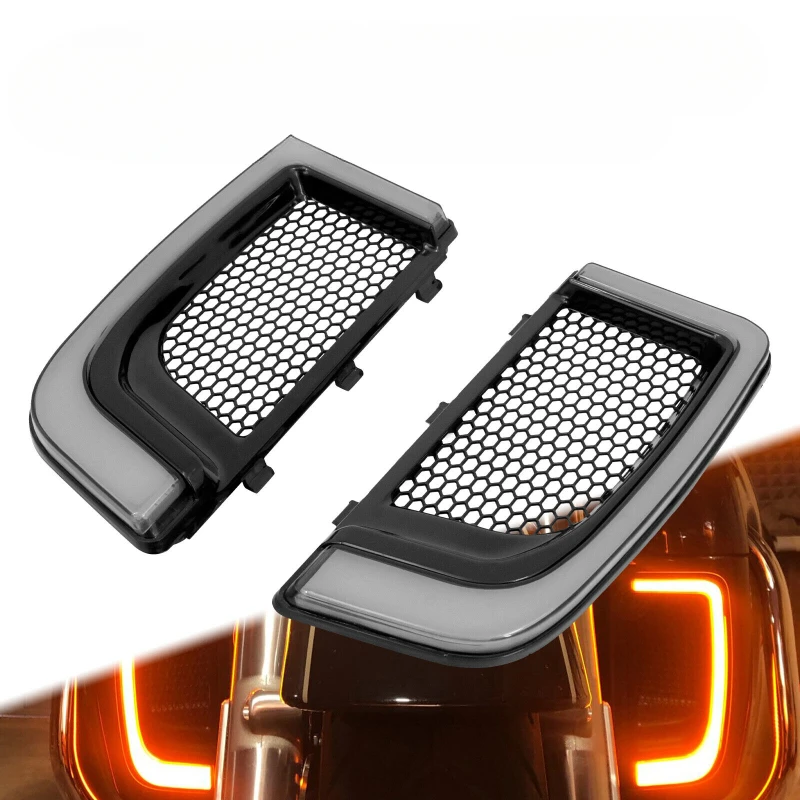 Street and highway double lights, large gliding road king equipped with LED leg guard decorative , three in one turn