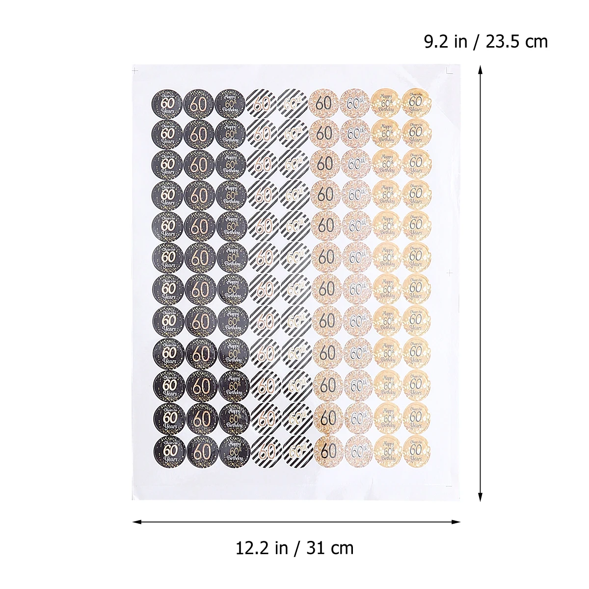 

2 Sheets Digital Stickers Number for Party Anniversary Decor Commemorate Birthday