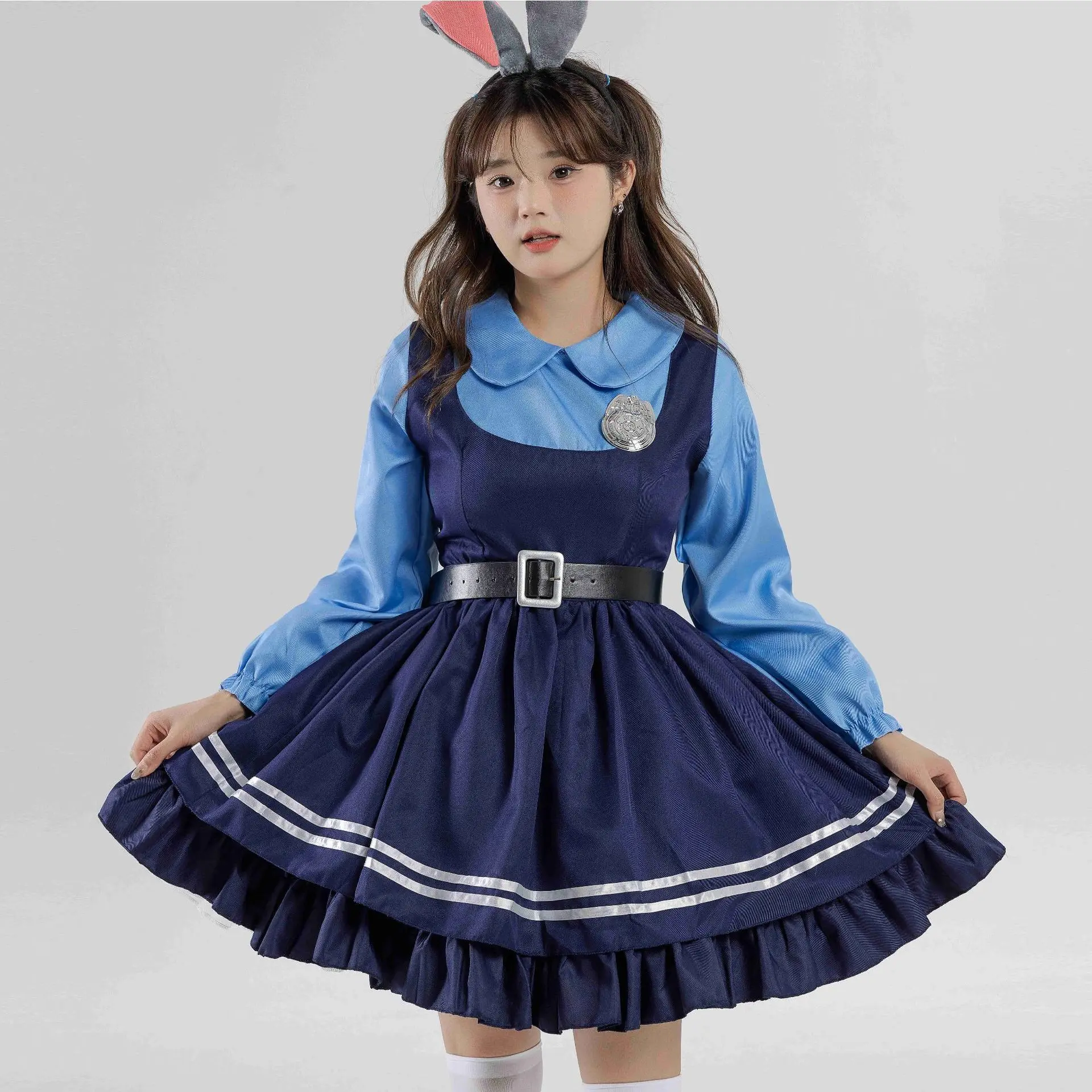 

Женский костюм Джуди для Хэллоуина, костюм Зоотопия, полицейский ролевой комплект одежды, женская модная традиционная китайская одежда