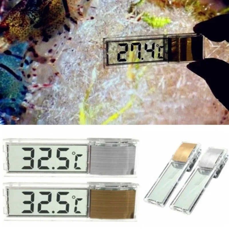 LCD 3D Digital Electronic Temperature Measurement Fish Tank Temp Meter Aquarium Thermometer Temperature Control Accessories