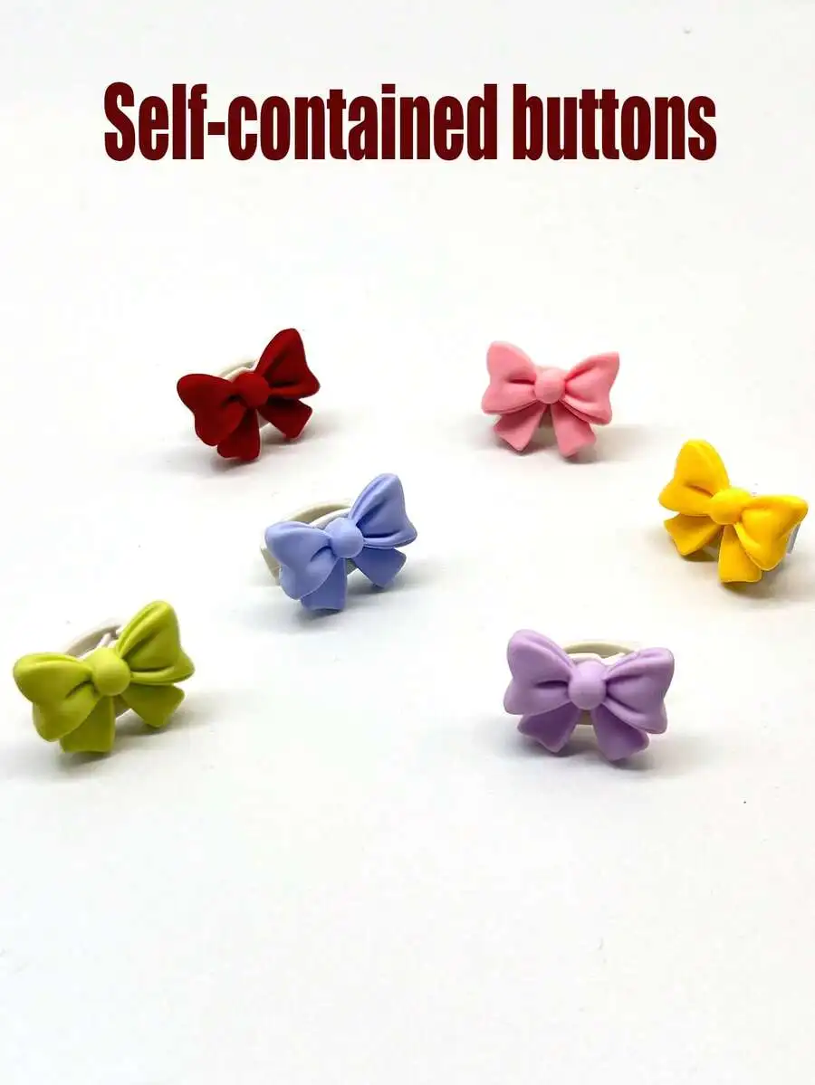 6pcs Resin Bowknot Shoe Lace Charms For Sneakers Canvas Sandals, Removable Fashion Decor Accessories