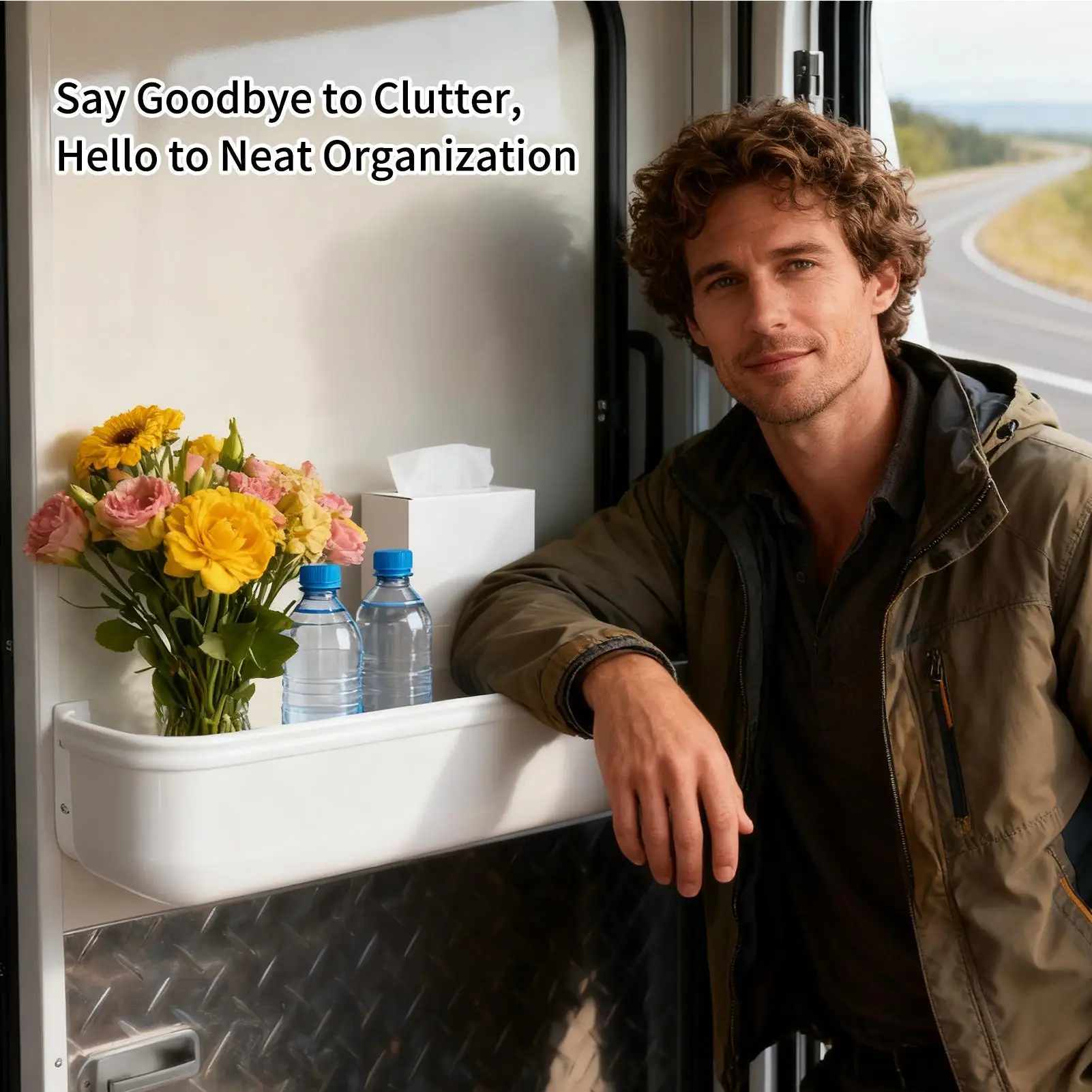 صندوق تخزين باب RV صندوق منظم تخزين باب السيارة منظم إدراج جانبي لباب السيارة صندوق تنظيم داخلي للسيارات